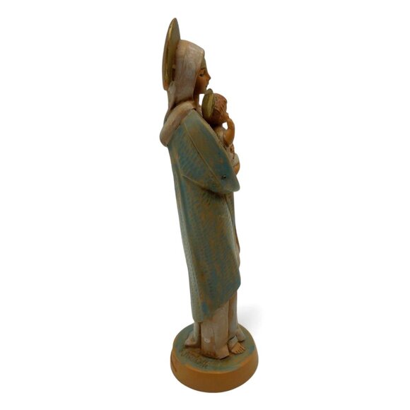FONTANINI Simonetti Virgin Mary and Child Jesus 80s Figurine Italy Vintage 7" - Picture 4 of 11
